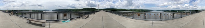 Panorama view of the Walkway Over the Hudson