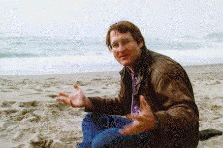 Eric Myers on an Oregon beach